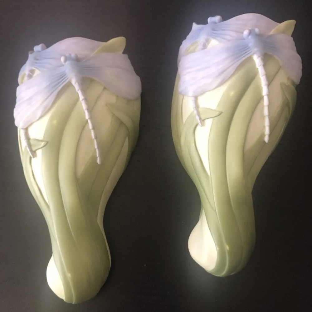 Matching (SET OF 2) Iris and Orchid Wall Pockets